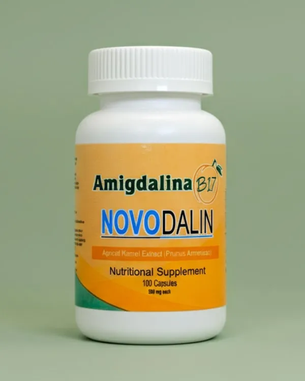 Bottle of Vitamin B17 500mg capsules