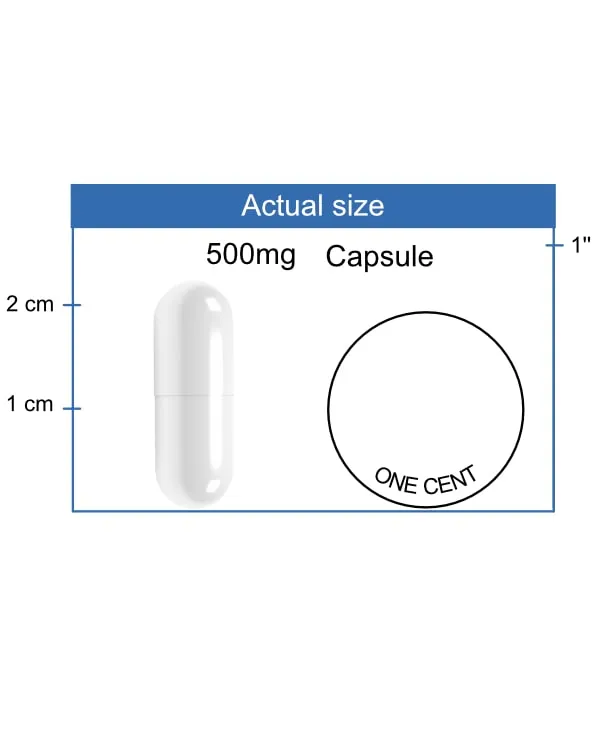 amygdalin plus zinc capsule size