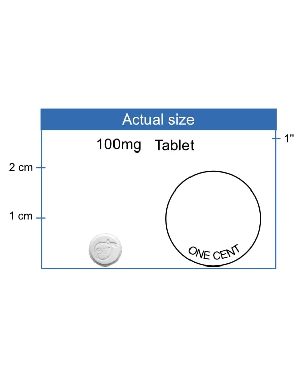Novodalin 100mg tablet size