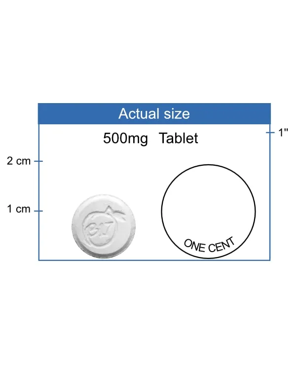 Novodalin 500mg tablet size